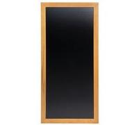 Ardoise bois long finition teck laqué kit d'accroche murale inclus 56x120cm Securit