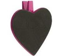 Ardoise Coeur Sur Pince Fuschia G