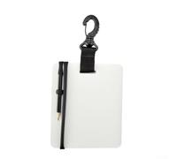 Ardoise de communication double face pour plongée sous-marine avec crayon pour enregistrement de notes de plongée, équipement de piscine (noir L)