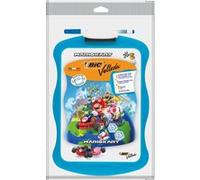 BIC Mario Kart Velleda Ardoise Ecolier Double Face Effaçable à Sec (20x31 cm) avec Feutre Effaçable à Sec et Effacette - Bleu, Lot de 1
