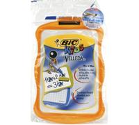 Ardoise effaçable à sec - BIC - Velleda - 20 x 31 cm - Double face - Face blanche - Face quadrillée
