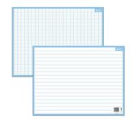 Ardoise Effaçable A Sec Grands Carreaux Seyes/Double Ligne 42 X 32Cm