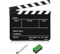 Ardoise En Plastique Acrylique Effaçable À Sec Pour Appareil Photo Hollywoodien, Studio, Cinéma À Domicile, Vidéo 25,4 X 30,5 Cm Avec Bâtons Noir/Blanc[YIN4184577]