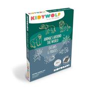 Ardoise - KIDYWOLF - Kidydraw - Coffret 60 cartes - Thèmes animaux & pirates - Vert