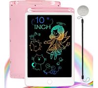 Ardoise Magique 10 Pouces Coloré, Lcd Tablette D'Écriture Tableau De Dessin Effaçable, Cadeau Jouet Educatif Pour Bambin Enfants Jouet Fille 2 3 4 5 6 + Ans (Rose)[ARD915294]