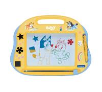 Lexibook, Bluey, Tableau de Dessin magnétique Multicolore, Jouet Artistique pour Enfants avec Stylet et tampons, Jaune/Bleu, CRBY550