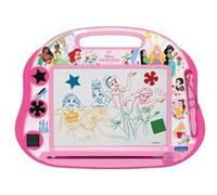 Lexibook, Tableau de Dessin magnétique Multicolore Princesses Disney, Format A5, Surface de Dessin réutilisable, Stylo et tampons magnétiques, Poignée Facile à Prendre en Main, Rose, CRDP550