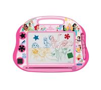 Lexibook, Tableau de Dessin magnétique Multicolore Princesses Disney, Format A5, Surface de Dessin réutilisable, Stylo et tampons magnétiques, Poignée Facile à Prendre en Main, Rose, CRDP550