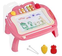 Ardoise Magique,Effaçable Magnetique Peinture Tableau,Tableau Magnétique Enfant avec 2 Tampons Magnétiques pour 2 3 4 Age