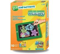 Ardoise magique électronique - BEST OF TV - Gulli Crea Activite - 30 pochoirs - 3 feutres néons double couleur - Écran antireflet
