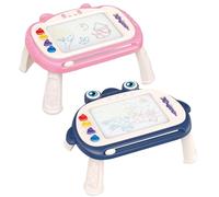 Ardoise Magique Enfant, Tableau À Dessin Magnétique D'écriture Effaçable Colorée Avec Pieds De Support, Tablette De Magnétique À 4 Couleurs, Cadeau Jouet Educatif Pour 1 2 3 Ans Bambin Filles