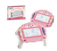 Ardoise Magique EnfantTableau de gribouillage pour tout-petitsTablette Dessin avec Pieds Support,Rose