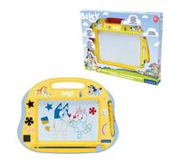 Lexibook, Bluey, Tableau de Dessin magnétique Multicolore, Jouet Artistique pour Enfants avec Stylet et tampons, Jaune/Bleu, CRBY550
