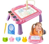 Ardoise Magique - Grande - Rose - 2 Stylos - 4 Tampons