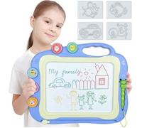 Ardoise Magique Grande Tablette Dessin Idéal，Tableau Magnétique Effaçable pour Bebes et Enfants garçon fille -35.5x28.5cm(Bleu)