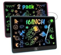 Ardoise magique LCD - ZUUKO - 16 pouces - 2 pièces - Écran couleur - 60% plus lumineux - Anti-lumière bleue