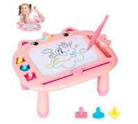 Ardoise Magique, Tableau de Dessin Magnétique Effaçable avec Pieds, Tablette Dessin Enfant, Ardoise de Gribouillage, Cadeau d'anniversaire de Noël pour 2 3 4 Ans Enfants