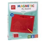 Ardoise magnétique - APLI - APLI KIDS 18792 - Rouge - 315 x 257 mm - Inclus 10 cartes