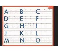 Ardoise Effaçable A Sec Alphabet 26,5 X 21 Cm