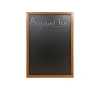 Ardoise murale Recto Verso cadre bois couleur chêne dimensions 72,5 x 52,5 cm