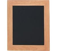 Securit Tableau noir mural Finition laquée avec bord en teck 30 x 40 cm