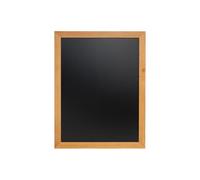 Securit Tableau noir mural finition laquée avec bord en teck 70 x 90 cm