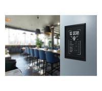 Ardoise murale UNIVERSAL, avec cadre en bois, acajou