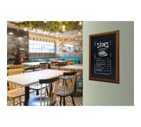 Ardoise murale UNIVERSAL, avec cadre en bois, marron