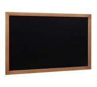 Ardoise murale WOODY, avec cadre en bois, teck