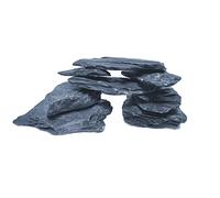 Ardoise naturelle de 12,7 à 17,8 cm - Source américaine et emballée pour aquariums, terrariums, paludariums, enclos de reptiles et jardins (4,5 kg)