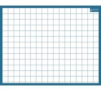 Ardoise Effaçable - 2 Faces - Blanche + Petits Carreaux - 21x26,5cm - Pour L'école
