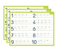 Ardoise rigide effaçable à sec - Bouchut - Lot de 3 - Chiffres et Calculs - 32 x 42 cm - Mixte