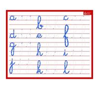 Ardoise Rigide Effaçable À Sec - L 21 X L 26,5 Cm - Lettre Minuscule