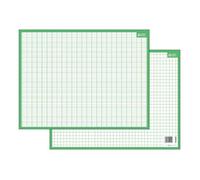 BOUCHUT Lot de 3 Ardoises rigide effaçable à sec "Quadrillage & Seyes Médium" 32 x 42 cm