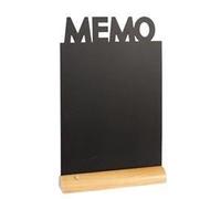 Ardoise Silhouette MEMO - Securit® - 34,5x21cm - Base en bois - Feutre-craie inclus - Résistante aux chocs