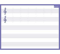 AC-Déco Ardoise effaçable Portées de musique 2 faces 32x42 cm pour le solfège