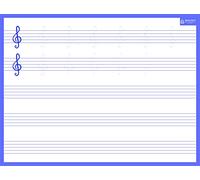 BOUCHUT Lot de 3 Ardoises rigide effaçable à sec "Solfège" 21 x 26,5 cm