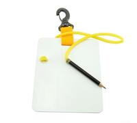 Ardoise sous-marine avec clip stylo pour écrire facilement pendant la plongée sous-marine (grand jaune)
