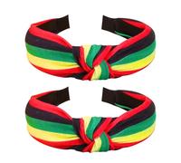 Ardorchid Bandeau rasta africain jamaïque Juneteenth noué pour femmes et filles Bandeau élastique antidérapant Accessoires pour cheveux Cadeaux