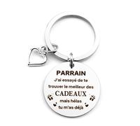 Ardusnpe Cadeau Parrain Marraine Baptême - Porte Clef Original - Demande, Noël, Homme
