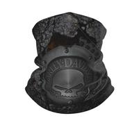 ARDZLALS Cache-cou d'hiver coupe-vent thermique tricoté pour homme et femme Double couche doublée en polaire, Harley-Davidson, ski, cyclisme, course à pied, sports de plein air, unisexe, Noir , Taille