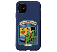 are We There Yet Alien UFO Retro Vintage Funny Adult Humor Coque pour iPhone 11