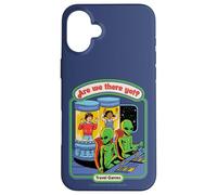 are We There Yet Alien UFO Retro Vintage Funny Adult Humor Coque pour iPhone 16 Plus