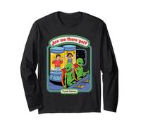 are We There Yet Alien UFO Retro Vintage Funny Adult Humor Manche Longue