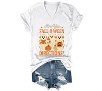 Are You Fall O Ween Directions Chemise Ghost Teacher Col en V Teacher Teacher Halloween T-shirt, blanc, L