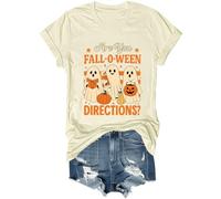 Are You Fall O Ween Directions Chemise Ghost Teacher Col en V Teacher Teacher Halloween T-shirt, Jaune crémeux - V, 3XL