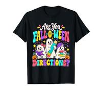 are You Fall O Ween Directions Funny Halloween Teacher Ghost T-Shirt Graphique avec Valeur