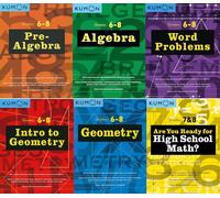 Are You Ready for High School Math? Series By Kumon Total 6 Books Set (Pre-Algebra, Algebra, Intro to Geometry, Geometry, Word Problem, Are You Ready for High School Math?)