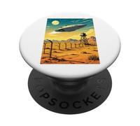 Area 51 - The Forbidden Desert Base Alien Vintage PopSockets PopGrip Adhésif