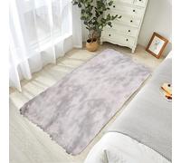 Area Rugs 170 x 60 cm Antidérapant Tapis Salon à Poils Longs Pas de Perte de Cheveux pour Chambre à Coucher, Salon, Décoration D'Intérieur, Gris Clair